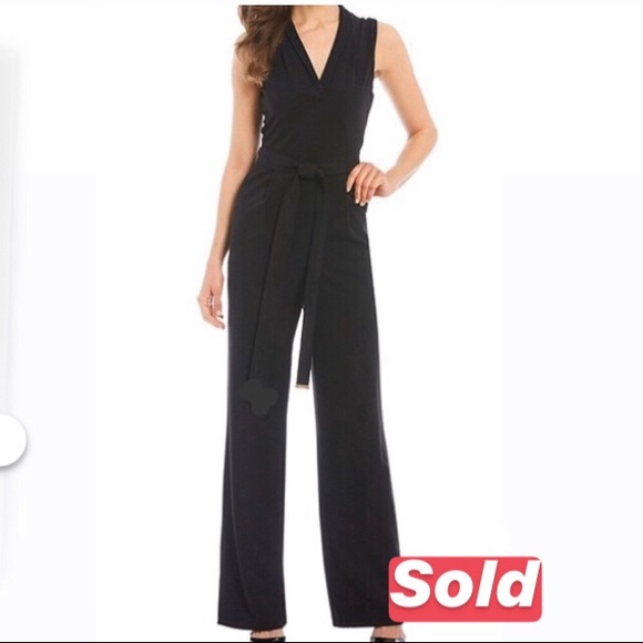 Calvin Klein Pants - SOLD Calvin Klein wrap navy blue jumpsuit